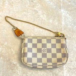 Louis Vuitton small Damier Azur zipper pouch